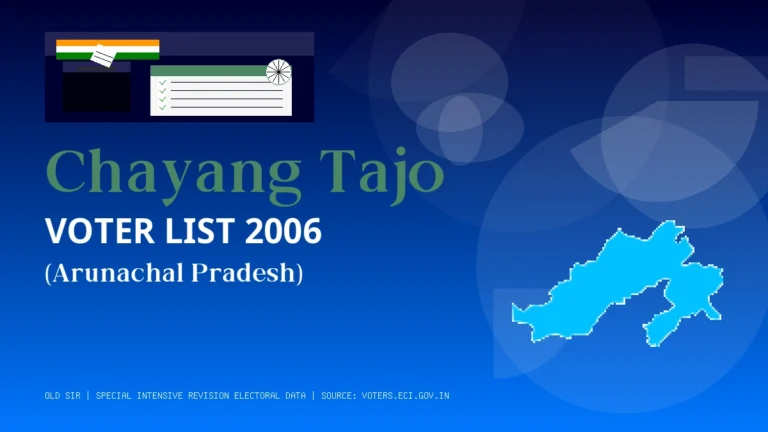 Chayang Tajo (East Kameng)
