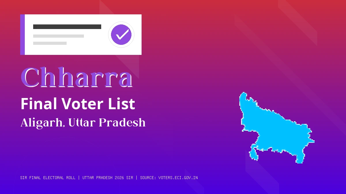 Chharra Final Voter List Uttar Pradesh
