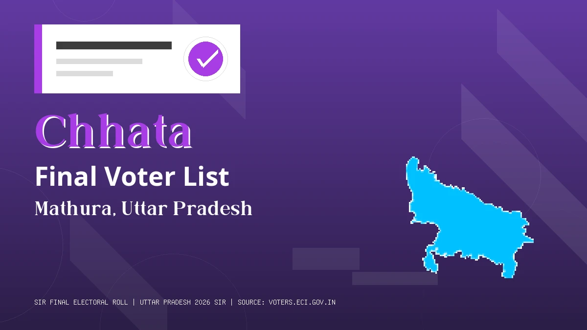 Chhata Final Voter List Uttar Pradesh