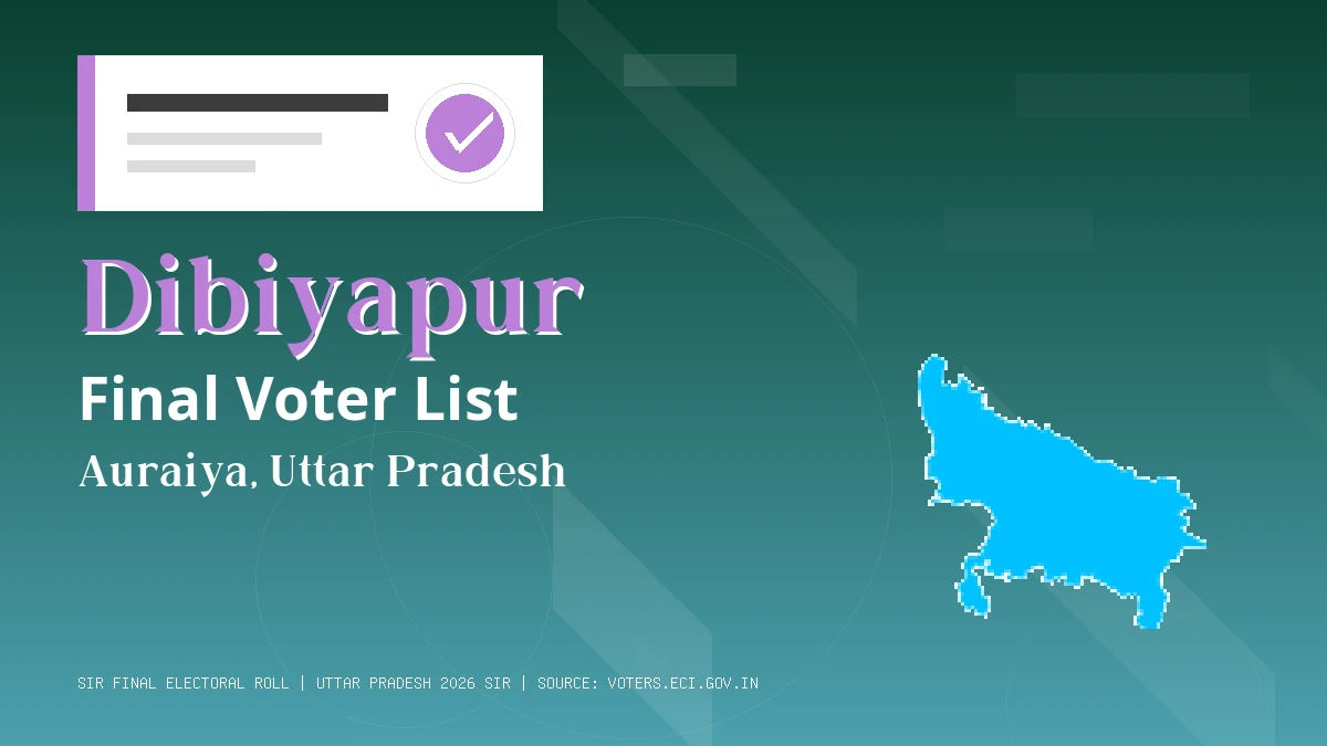 Dibiyapur Final Voter List Uttar Pradesh