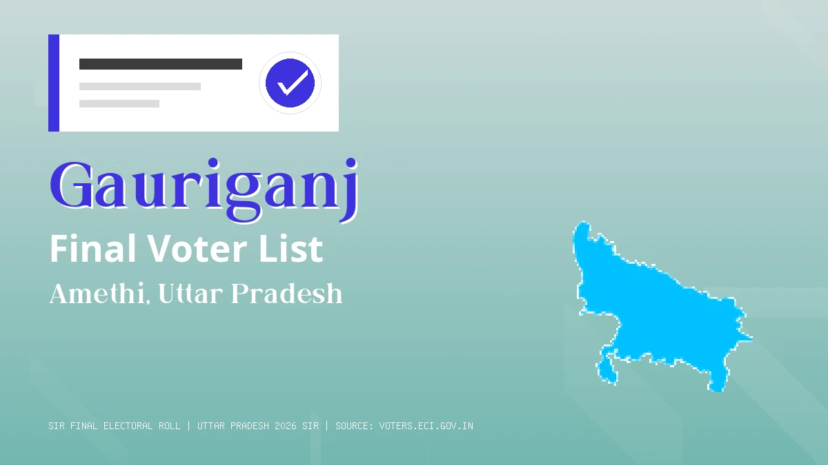 Gauriganj Final Voter List Uttar Pradesh