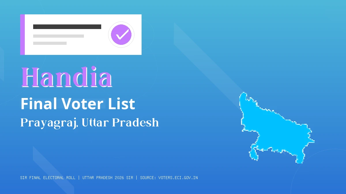 Handia Final Voter List Uttar Pradesh