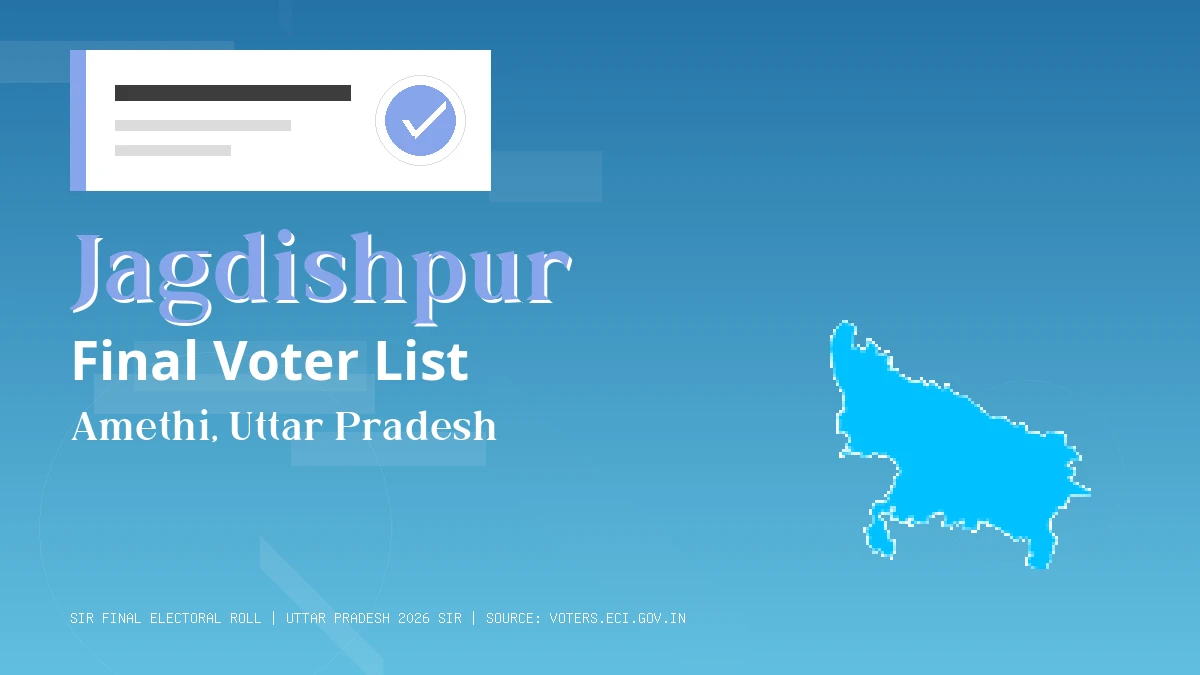 Jagdishpur Final Voter List Uttar Pradesh
