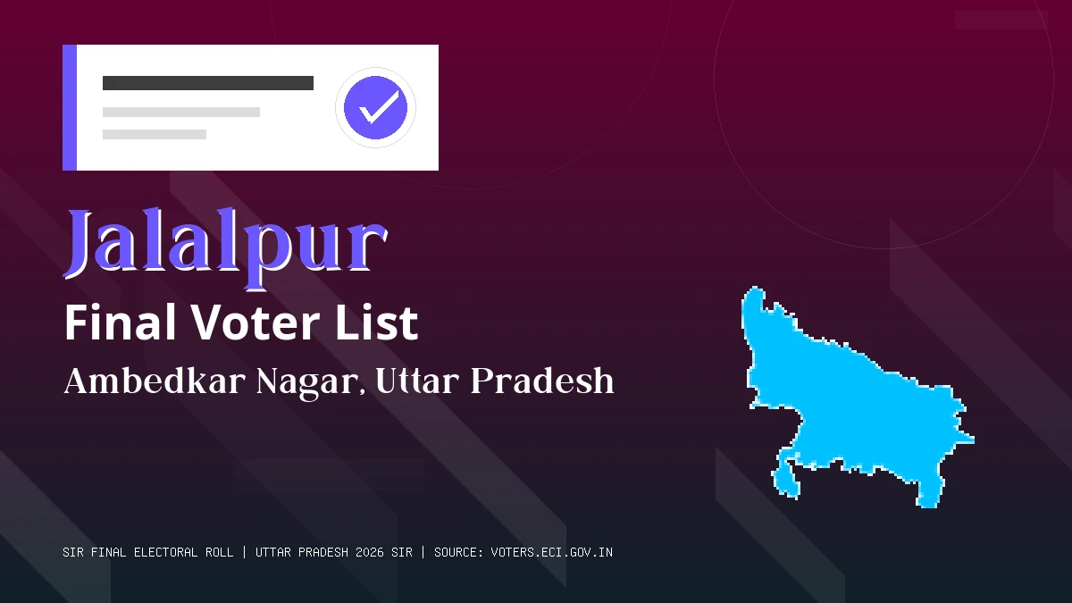 Jalalpur Final Voter List Uttar Pradesh