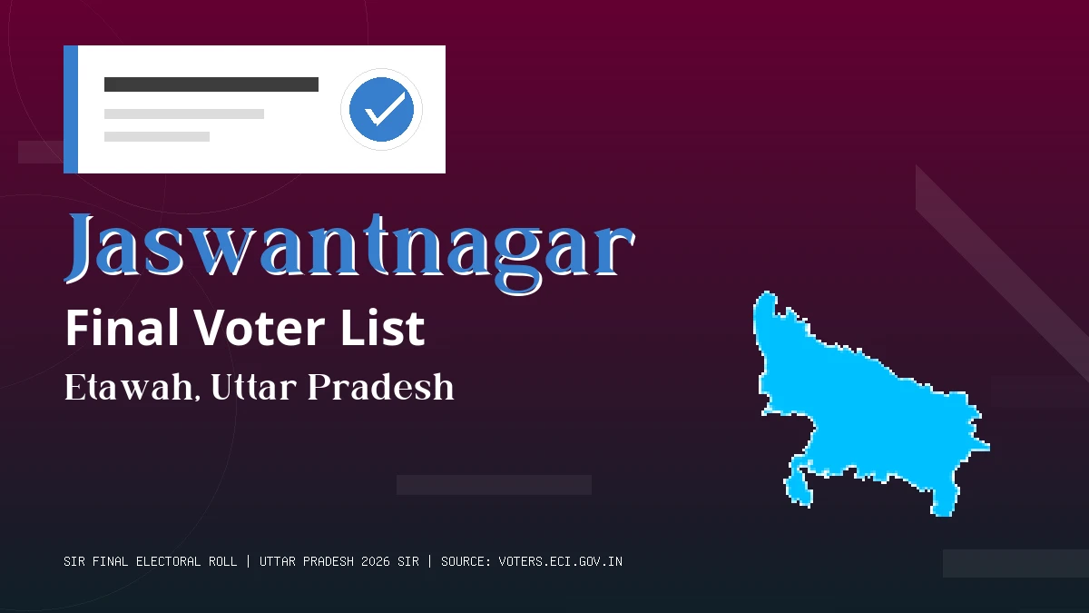 Jaswantnagar Final Voter List Uttar Pradesh