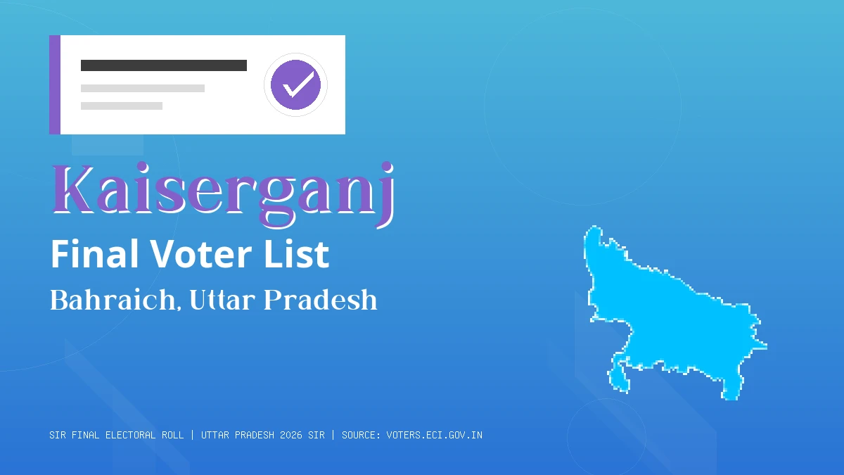 Kaiserganj Final Voter List Uttar Pradesh