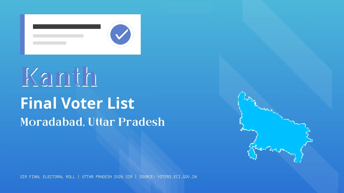 Kanth Final Voter List Uttar Pradesh