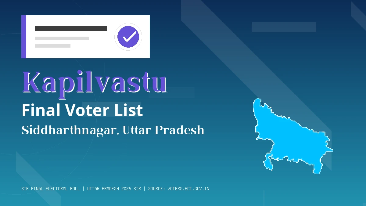 Kapilvastu Final Voter List Uttar Pradesh