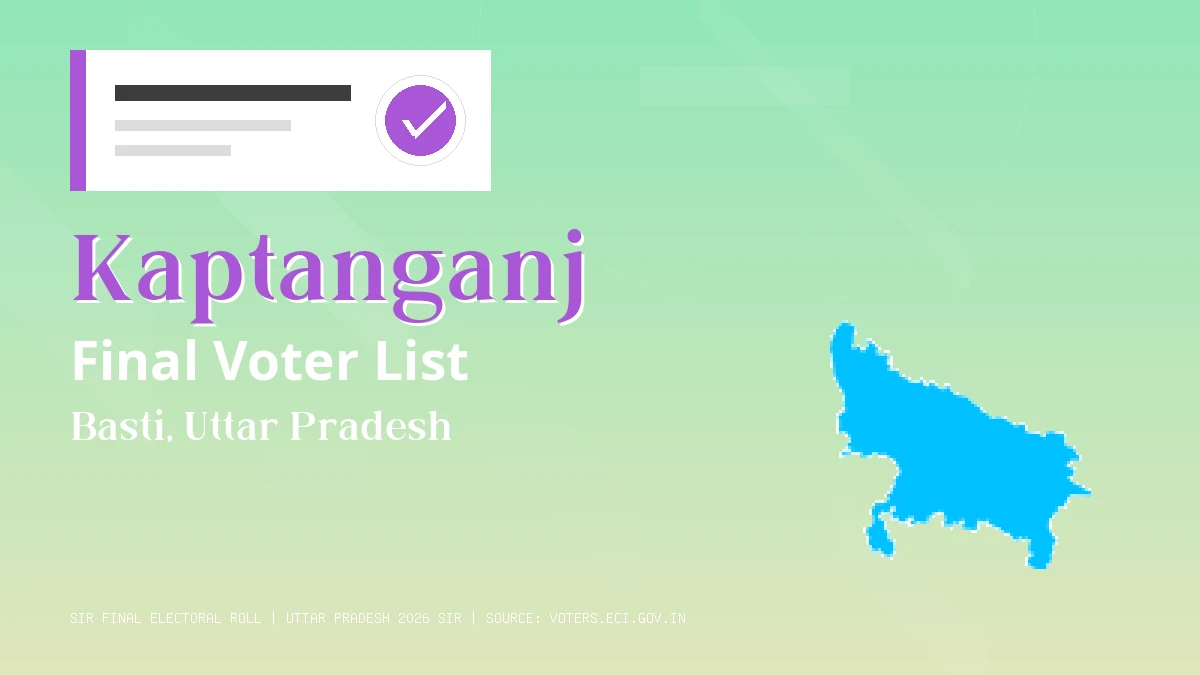 Kaptanganj Final Voter List Uttar Pradesh