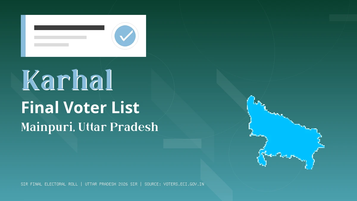 Karhal Final Voter List Uttar Pradesh