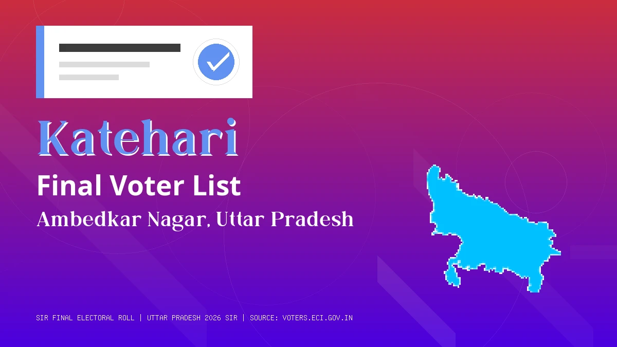 Katehari Final Voter List Uttar Pradesh