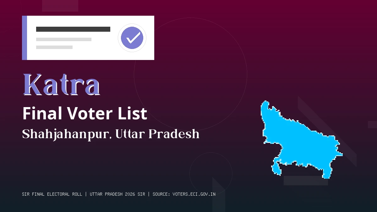 Katra Final Voter List Uttar Pradesh