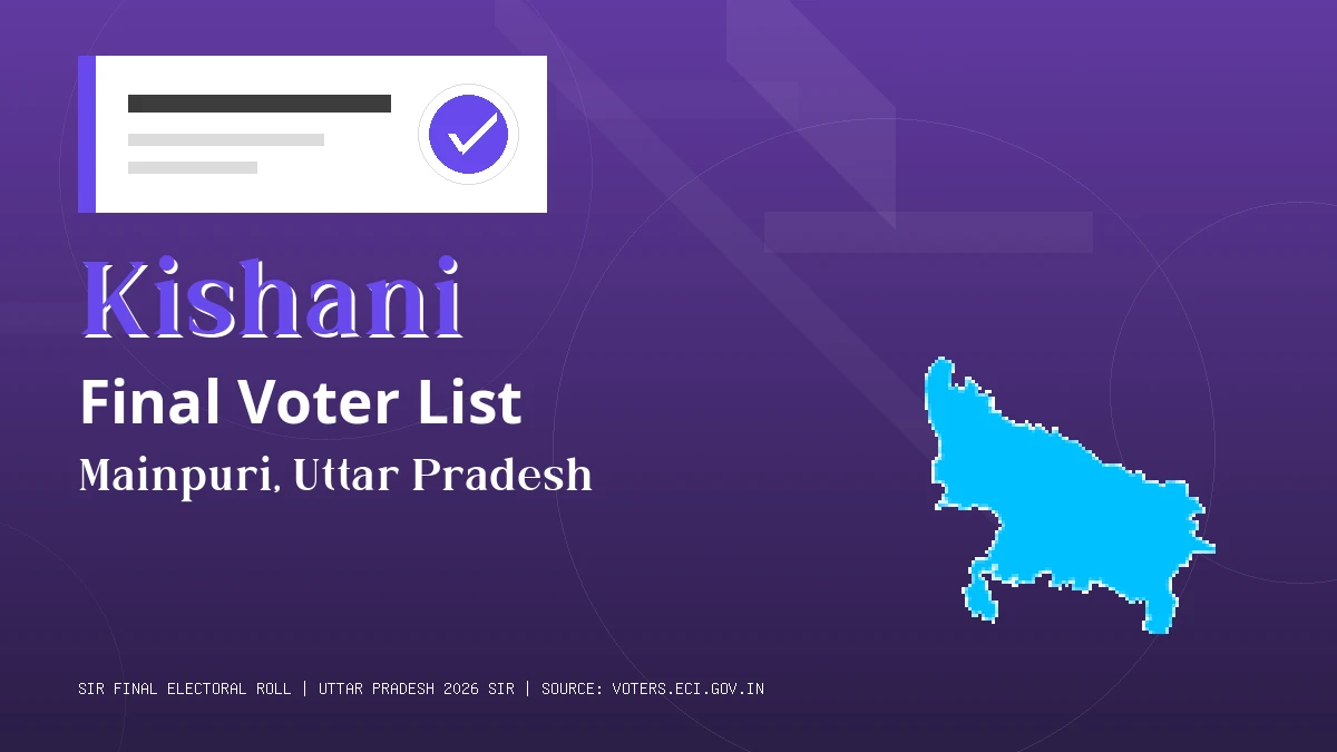 Kishani Final Voter List Uttar Pradesh