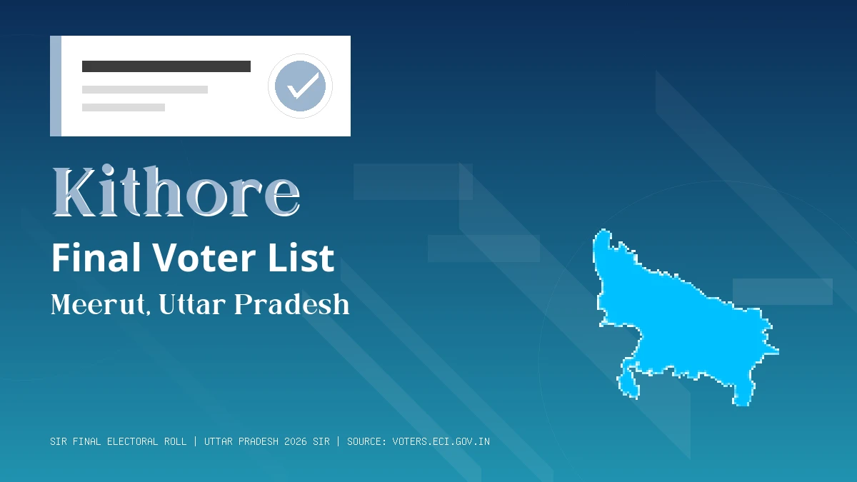 Kithore Final Voter List Uttar Pradesh
