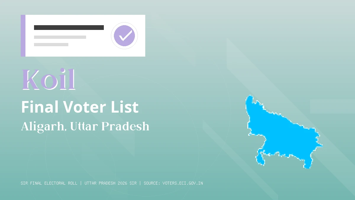 Koil Final Voter List Uttar Pradesh