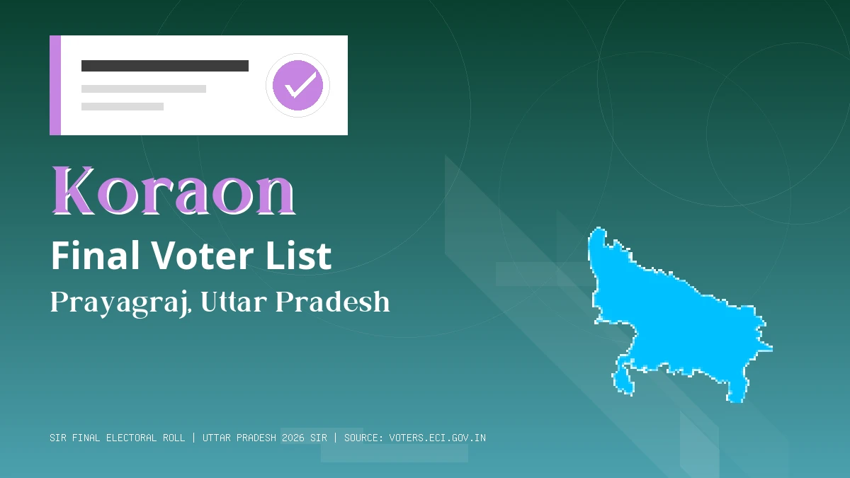 Koraon Final Voter List Uttar Pradesh