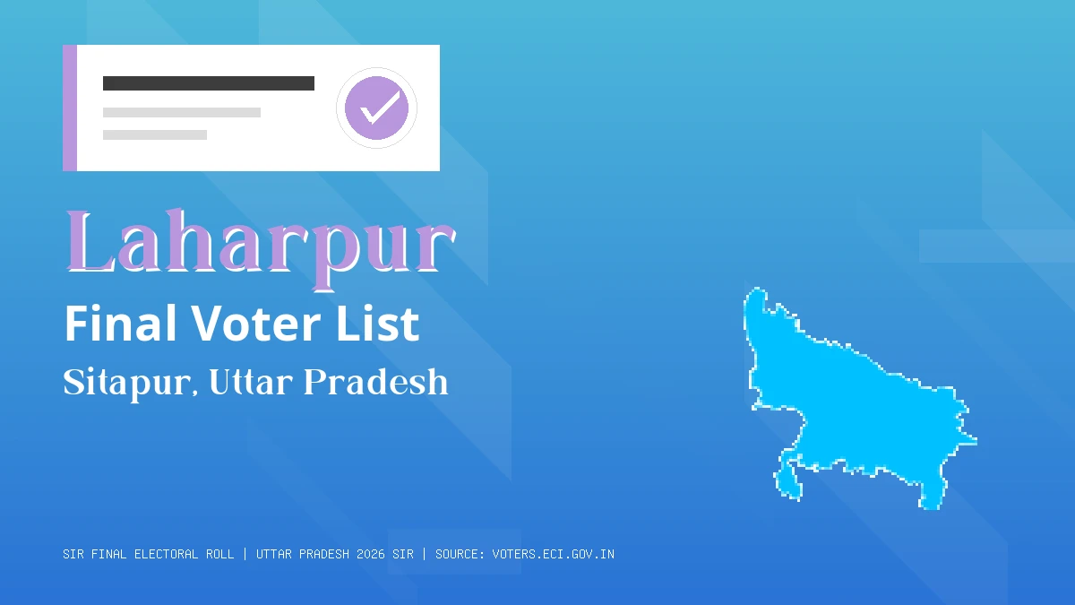 Laharpur Final Voter List Uttar Pradesh