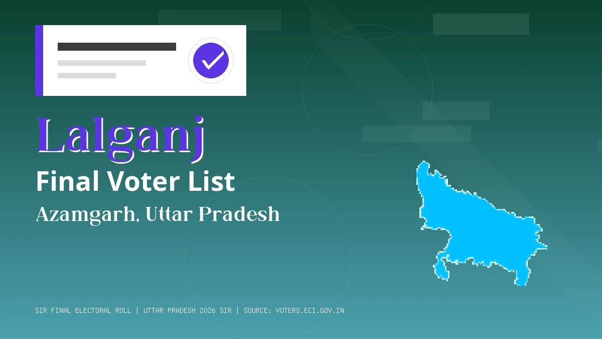 Lalganj Final Voter List Uttar Pradesh