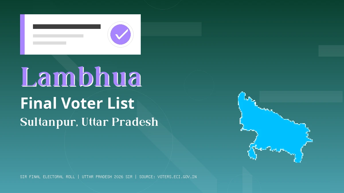 Lambhua Final Voter List Uttar Pradesh