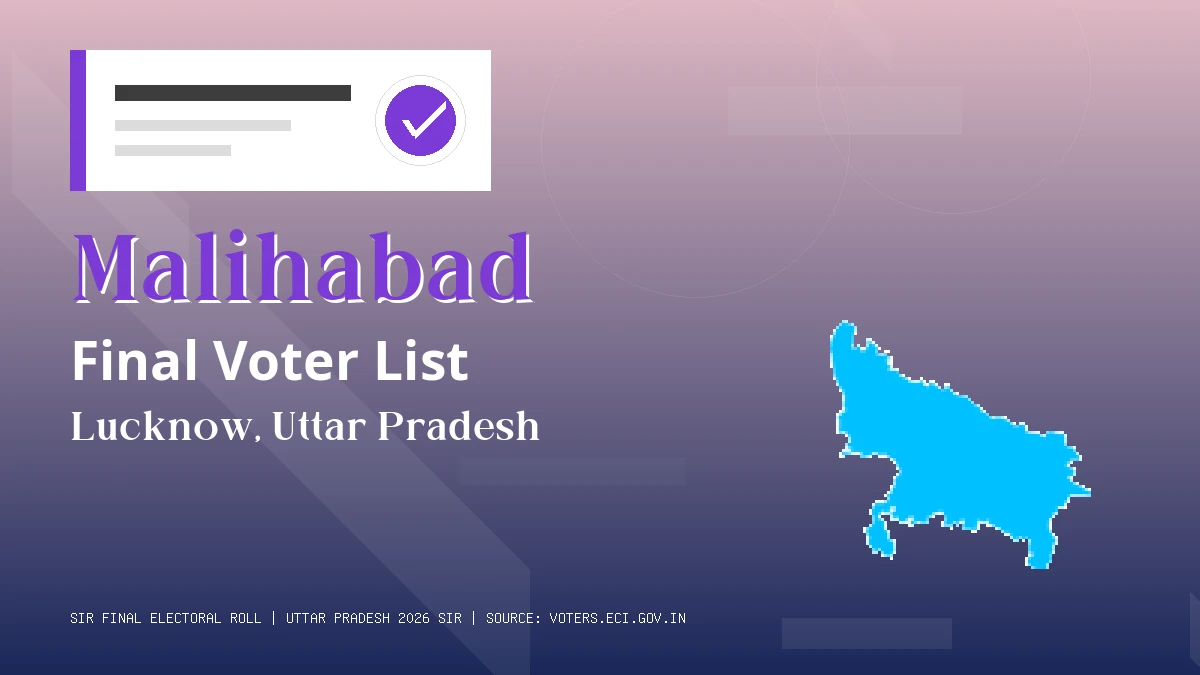 Malihabad Final Voter List Uttar Pradesh