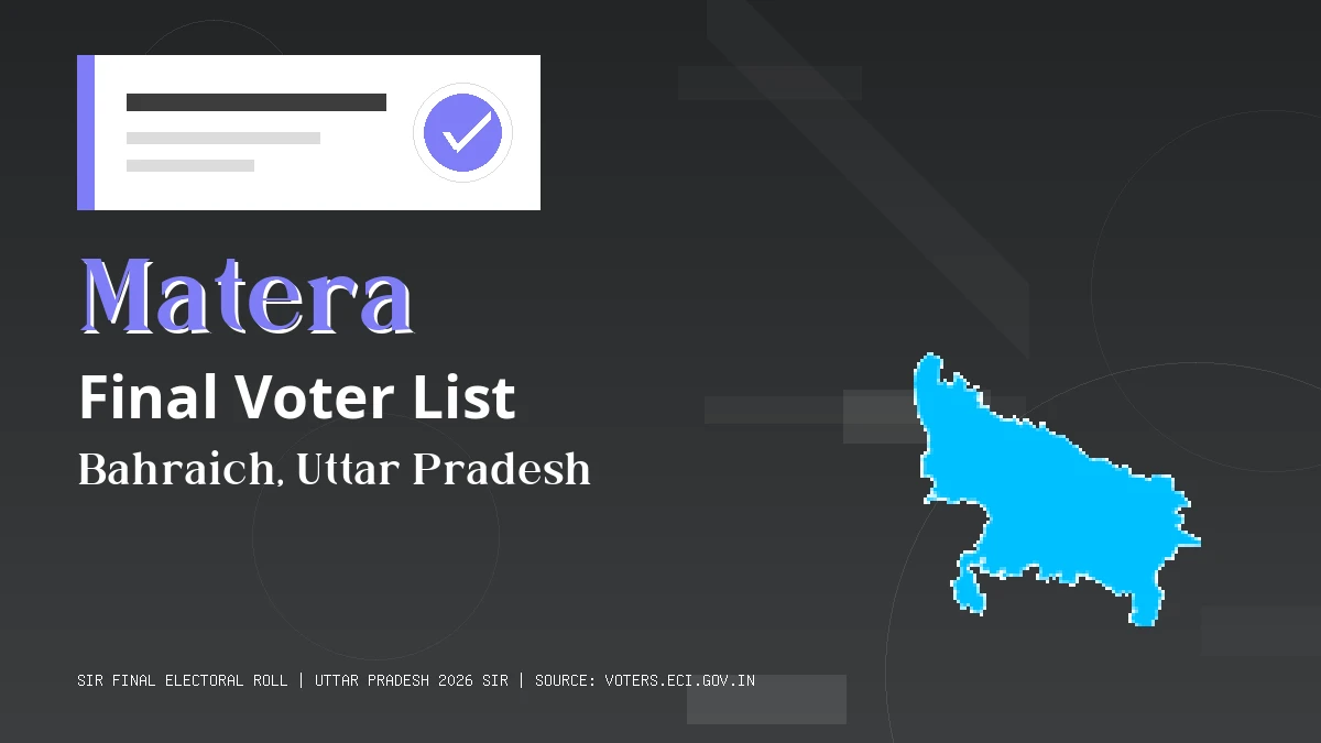 Matera Final Voter List Uttar Pradesh