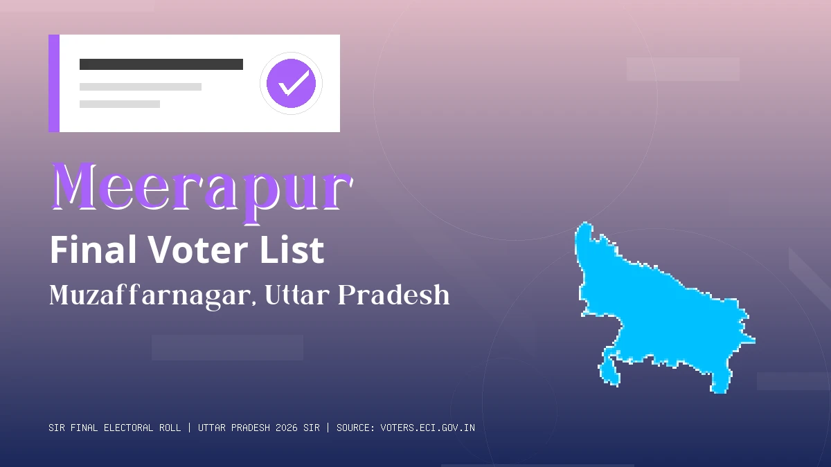 Meerapur Final Voter List Uttar Pradesh