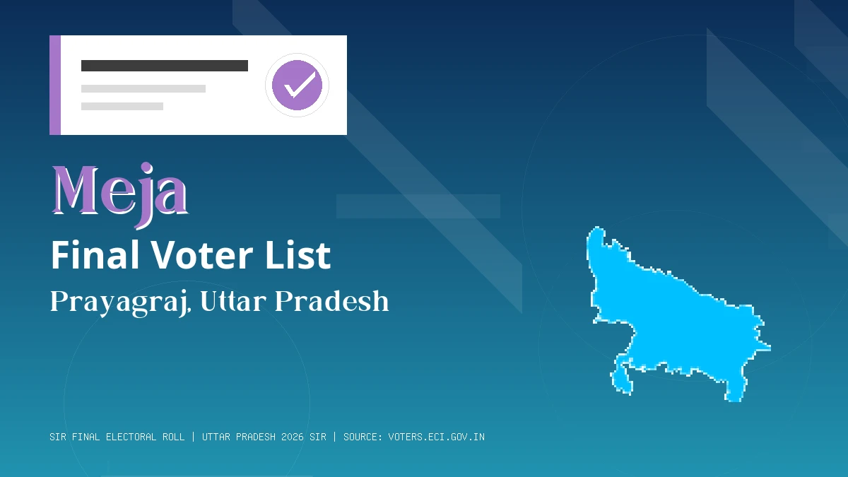 Meja Final Voter List Uttar Pradesh