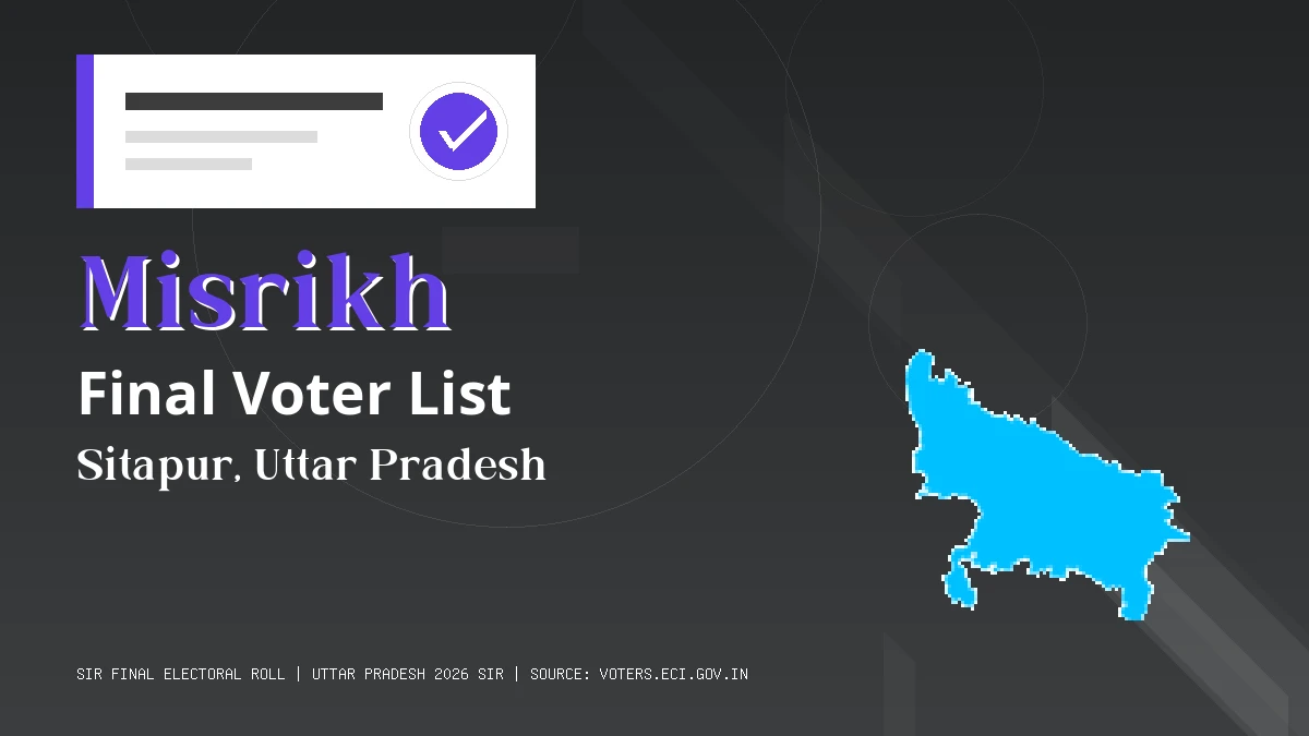 Misrikh Final Voter List Uttar Pradesh