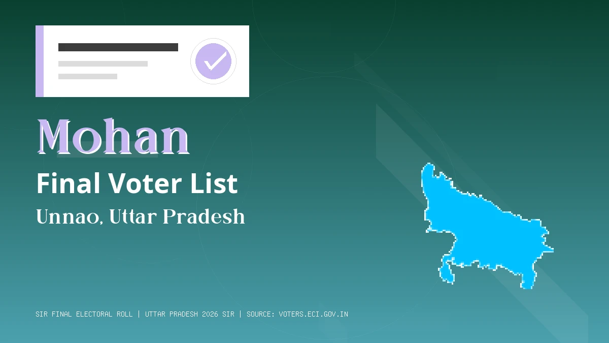 Mohan Final Voter List Uttar Pradesh