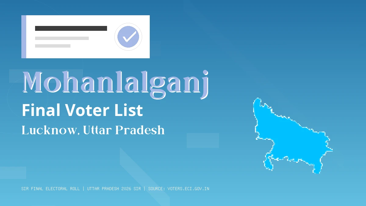 Mohanlalganj Final Voter List Uttar Pradesh