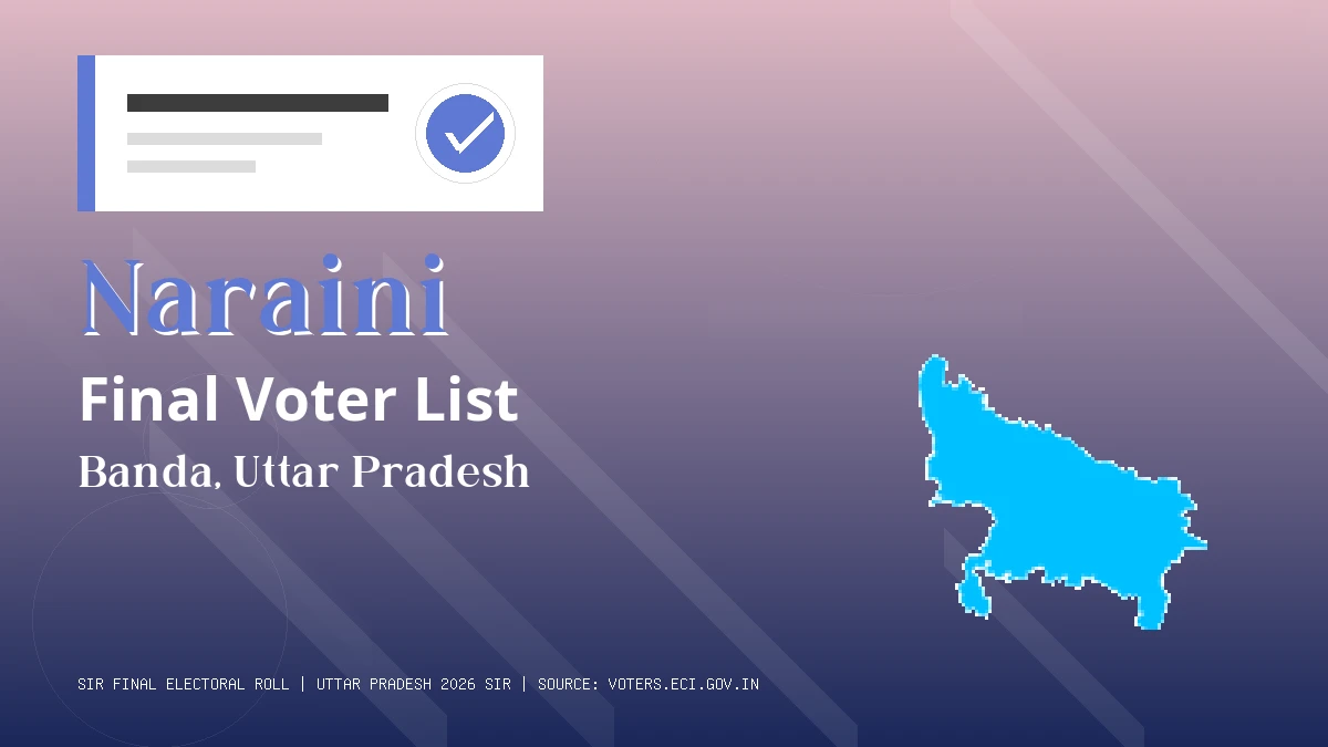 Naraini Final Voter List Uttar Pradesh