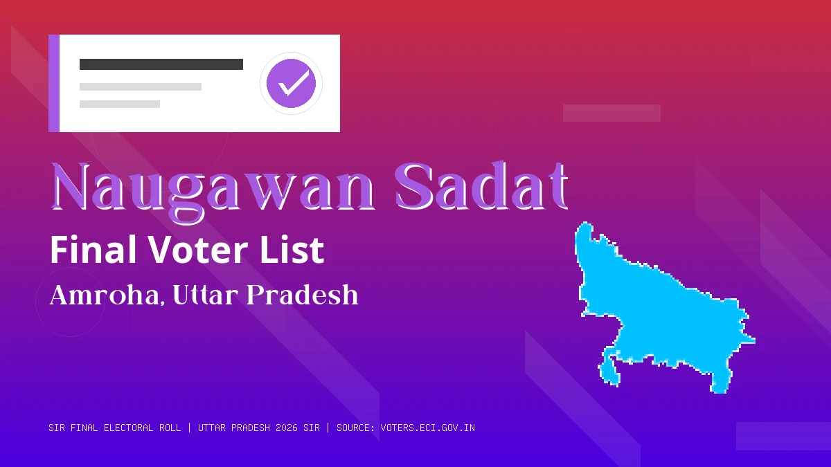 Naugawan Sadat Final Voter List Uttar Pradesh