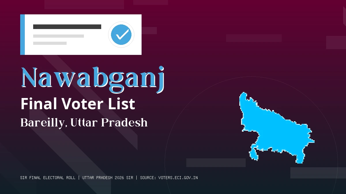 Nawabganj Final Voter List Uttar Pradesh