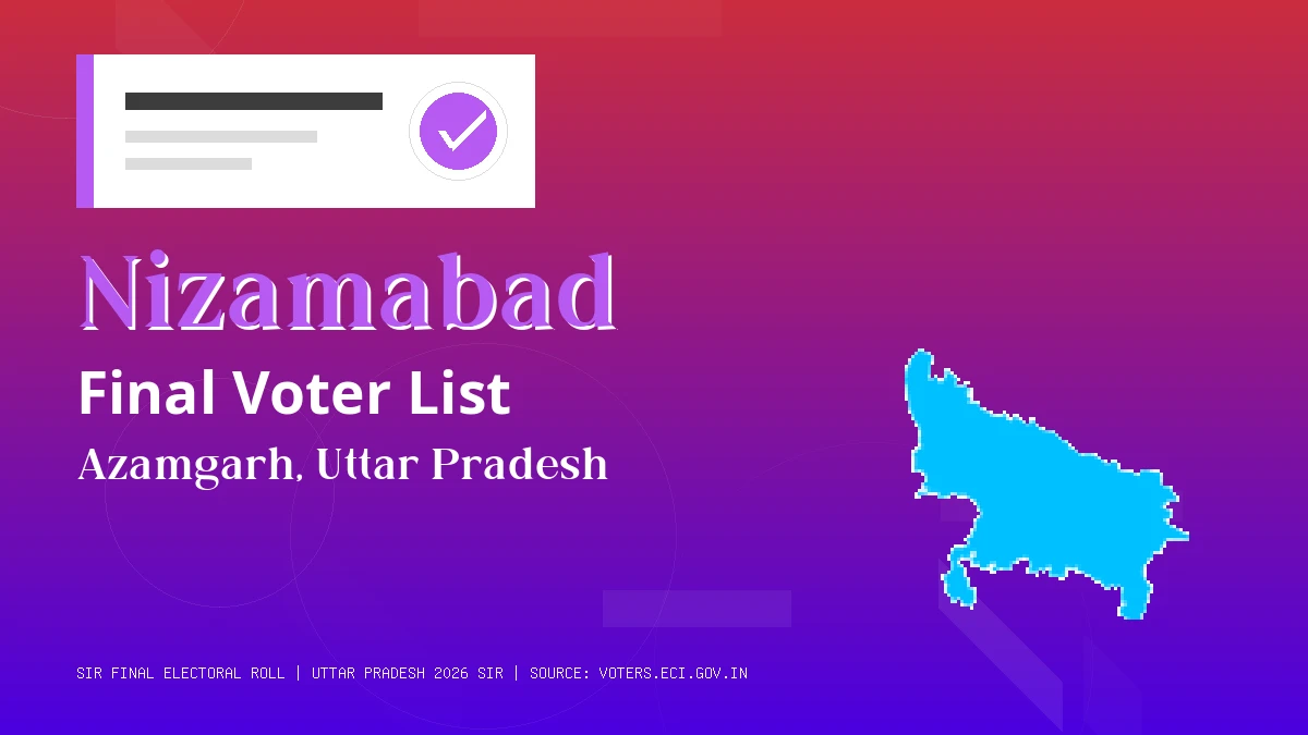 Nizamabad Final Voter List Uttar Pradesh