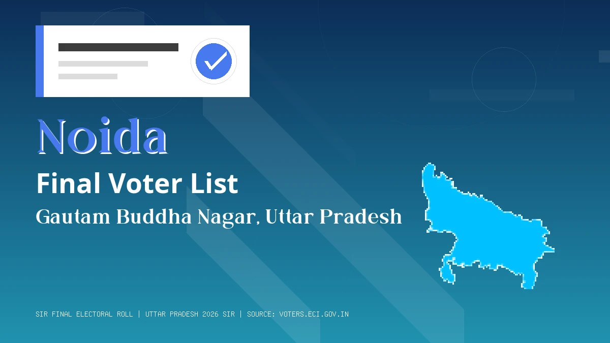 Noida Final Voter List Uttar Pradesh
