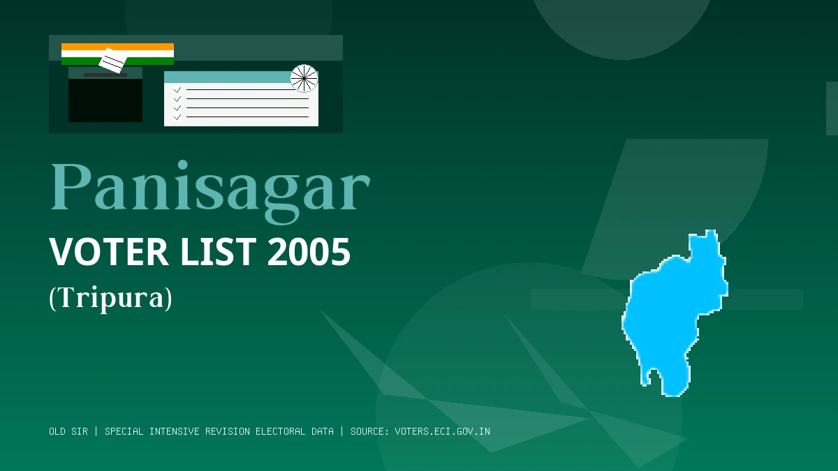 Panisagar 2005 Voter List PDF (North Tripra) - Tripura Old SIR Electoral Roll