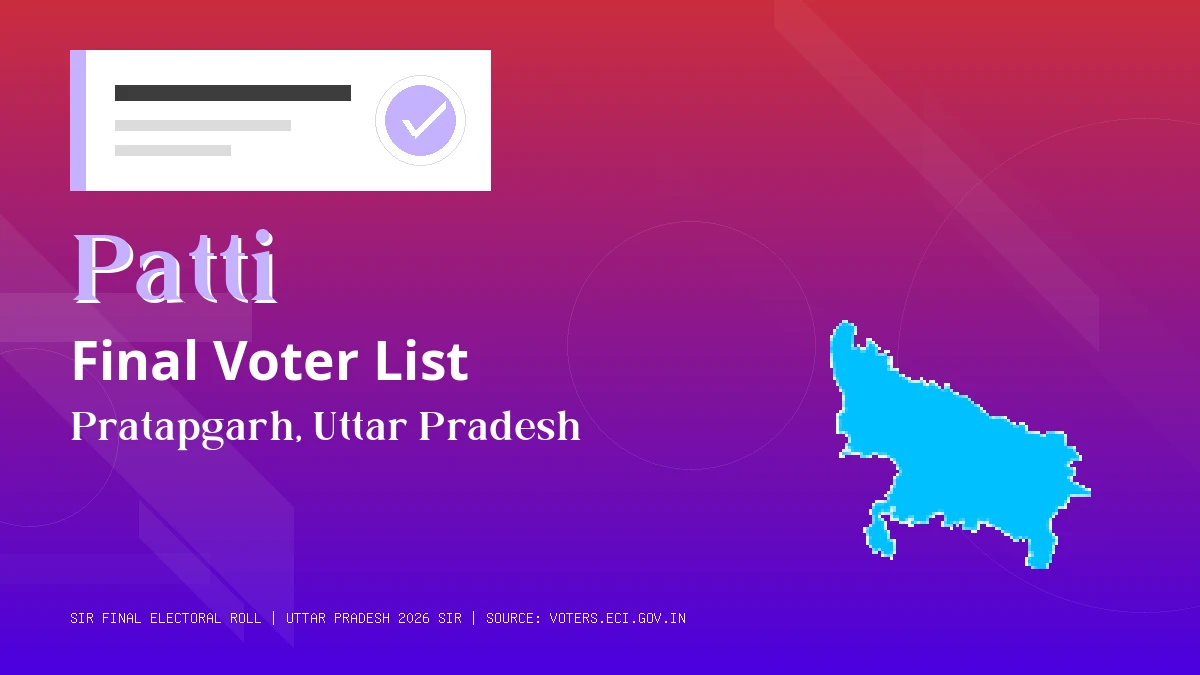Patti Final Voter List Uttar Pradesh