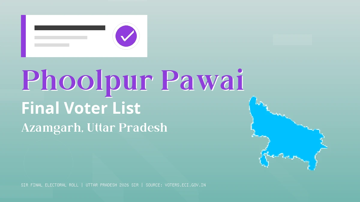 Phoolpur Pawai Final Voter List Uttar Pradesh