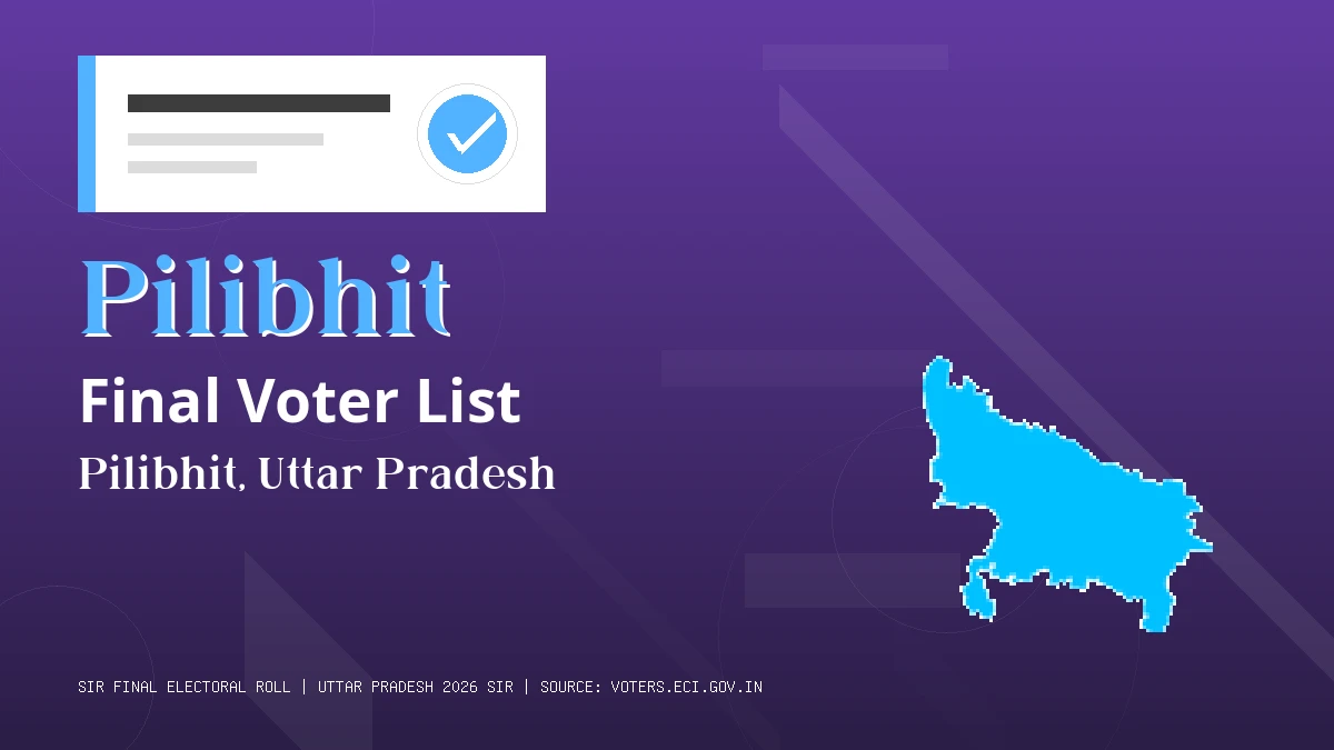 Pilibhit Final Voter List Uttar Pradesh