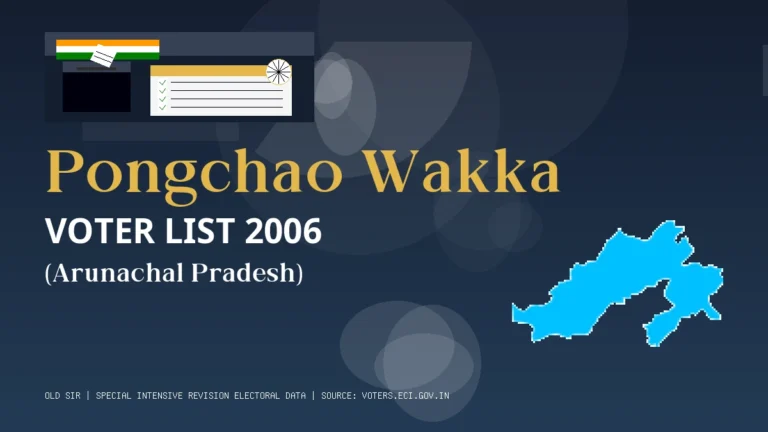 Pongchao Wakka (Tirap)