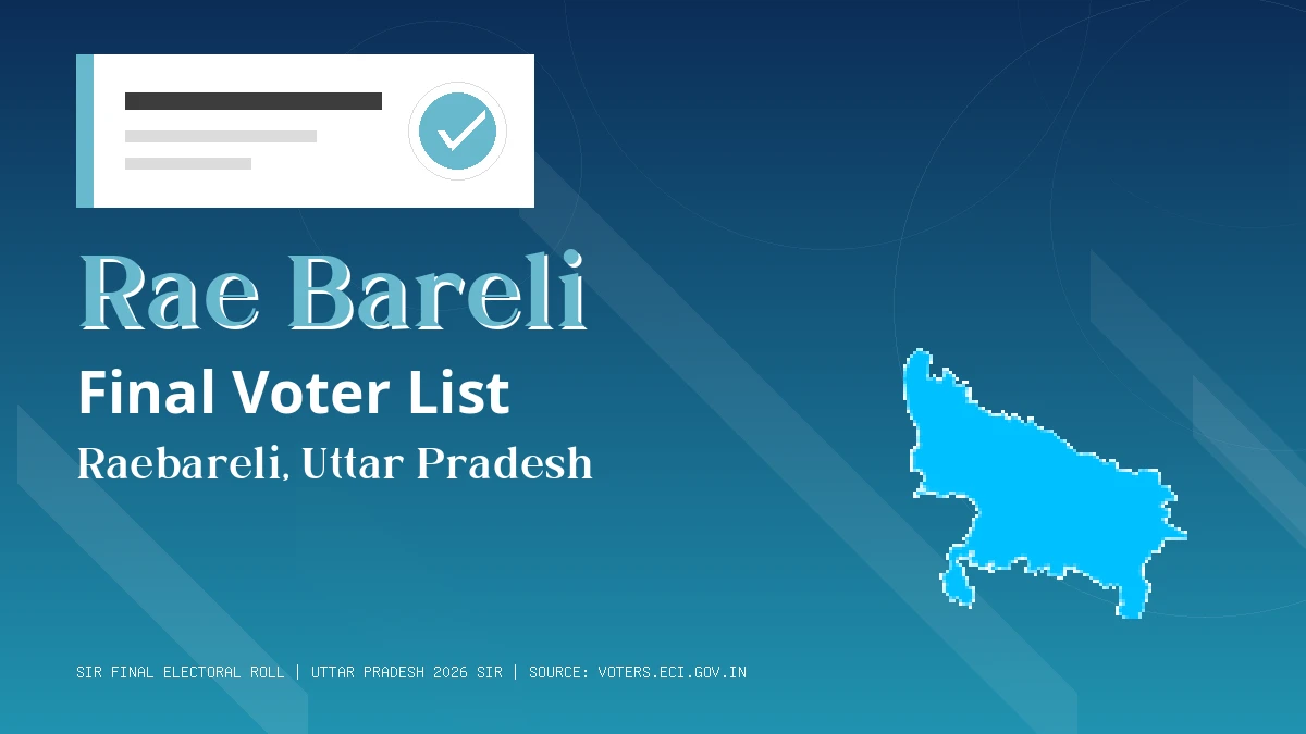Rae Bareli Final Voter List Uttar Pradesh