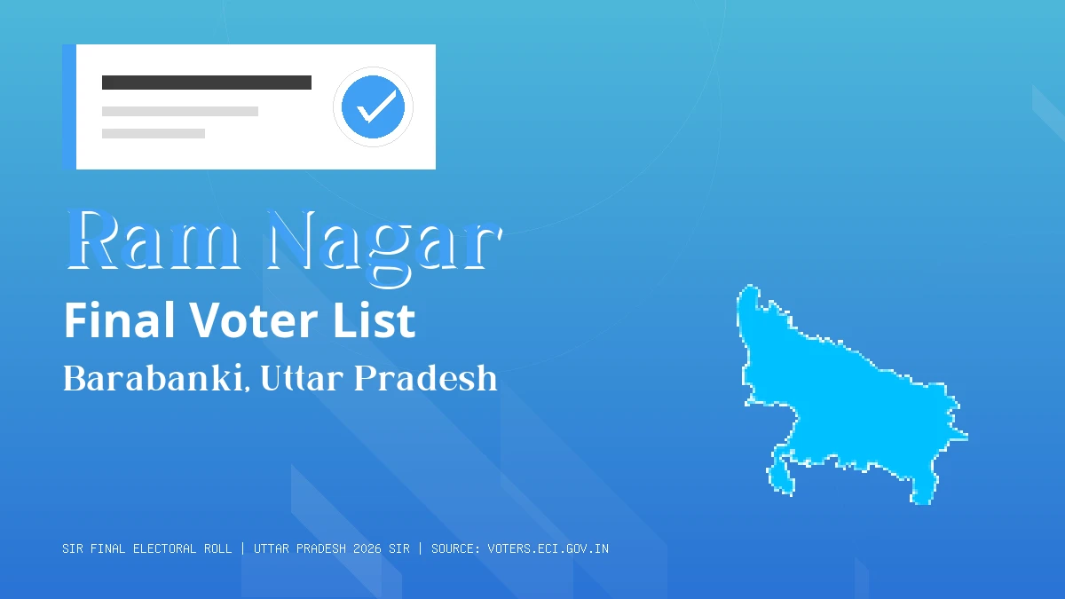 Ram Nagar Final Voter List Uttar Pradesh