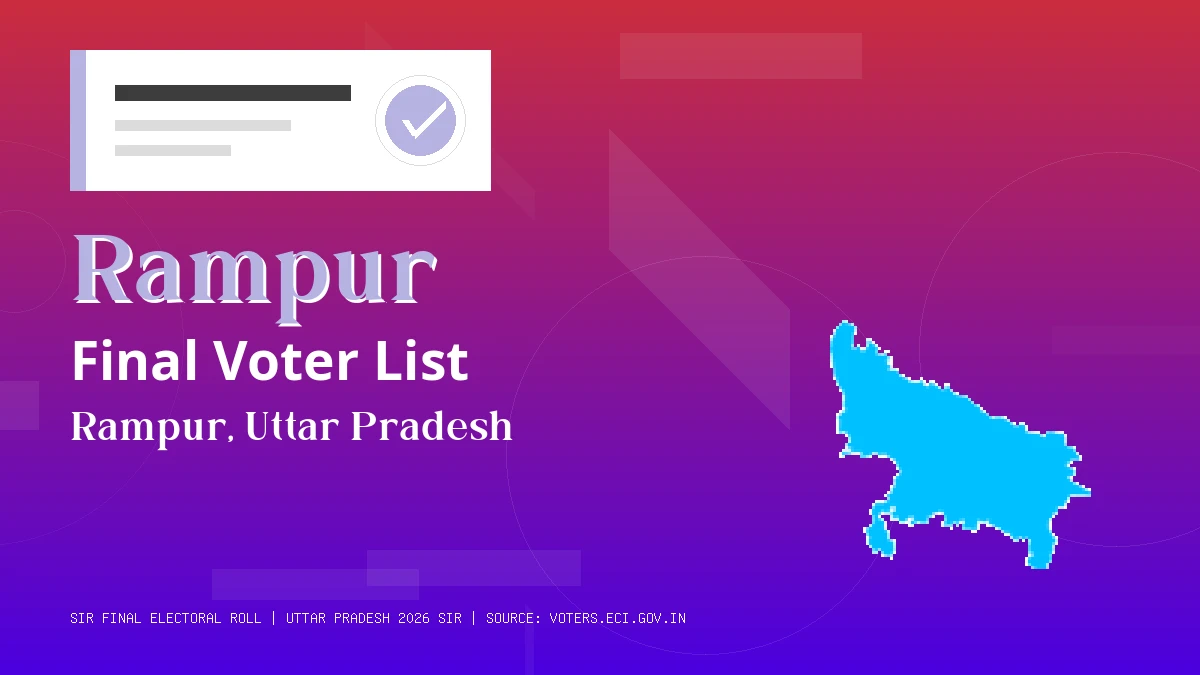 Rampur Final Voter List Uttar Pradesh