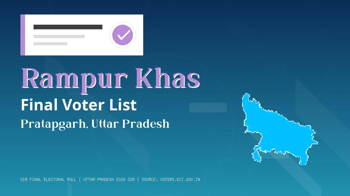 Rampur Khas Final Voter List Uttar Pradesh