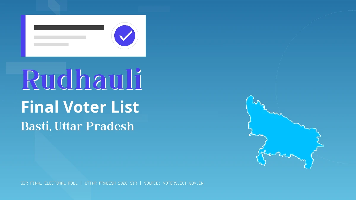 Rudhauli Final Voter List Uttar Pradesh