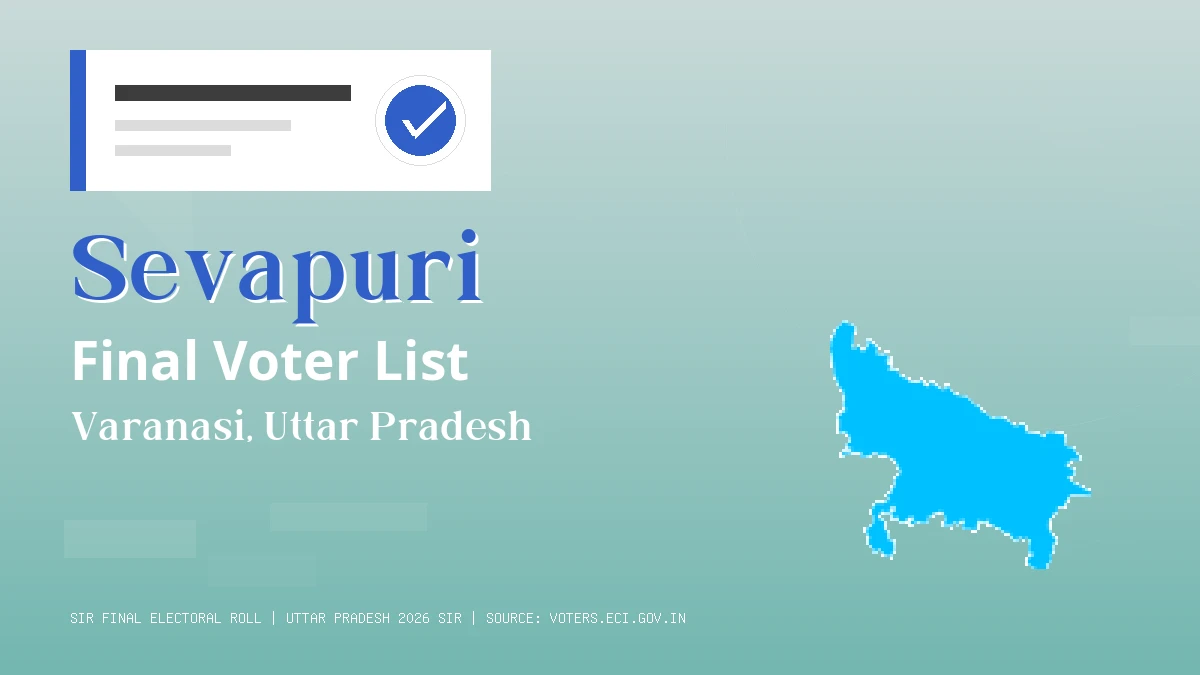Sevapuri Final Voter List Uttar Pradesh