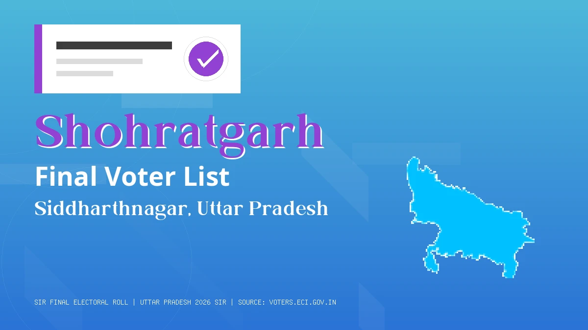 Shohratgarh Final Voter List Uttar Pradesh