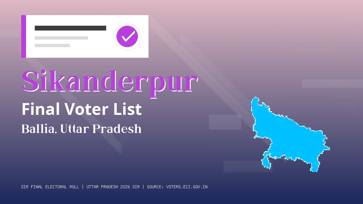 Sikanderpur Final Voter List Uttar Pradesh