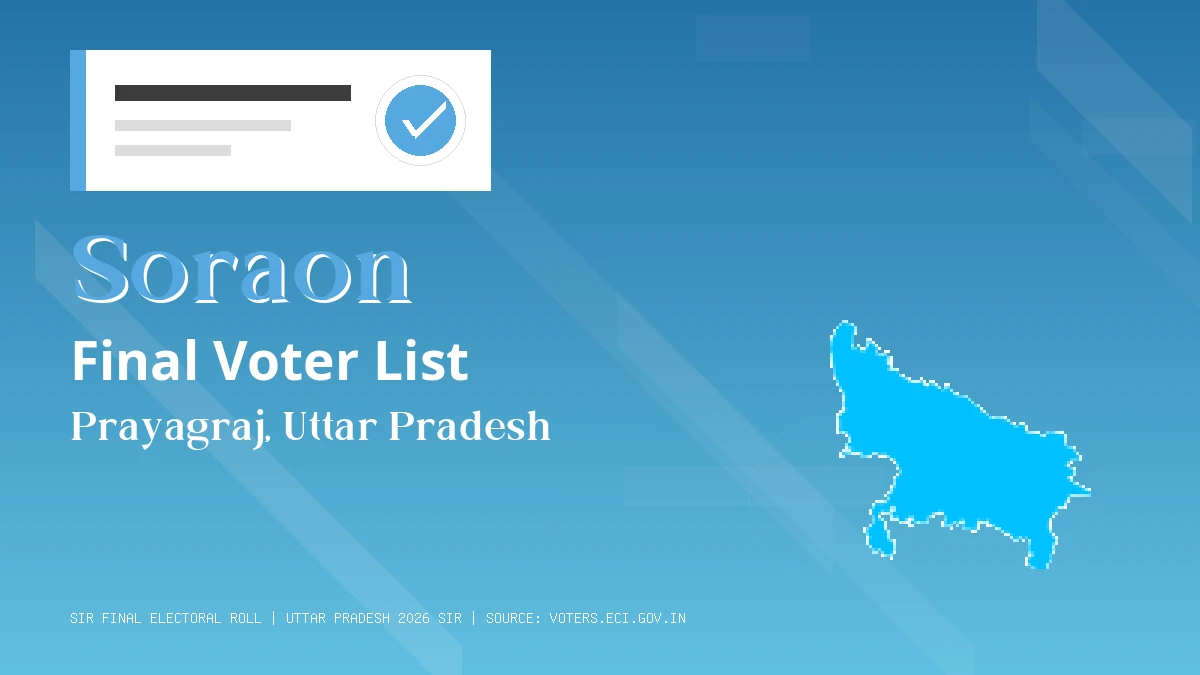 Soraon Final Voter List Uttar Pradesh