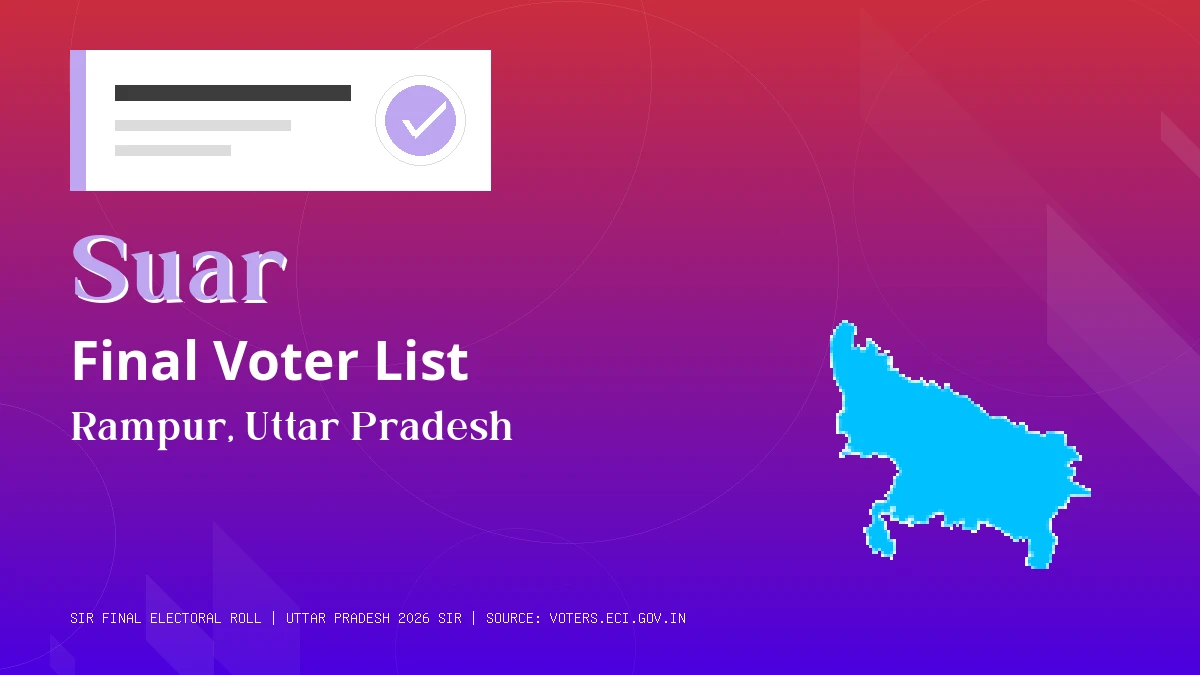 Suar Final Voter List Uttar Pradesh